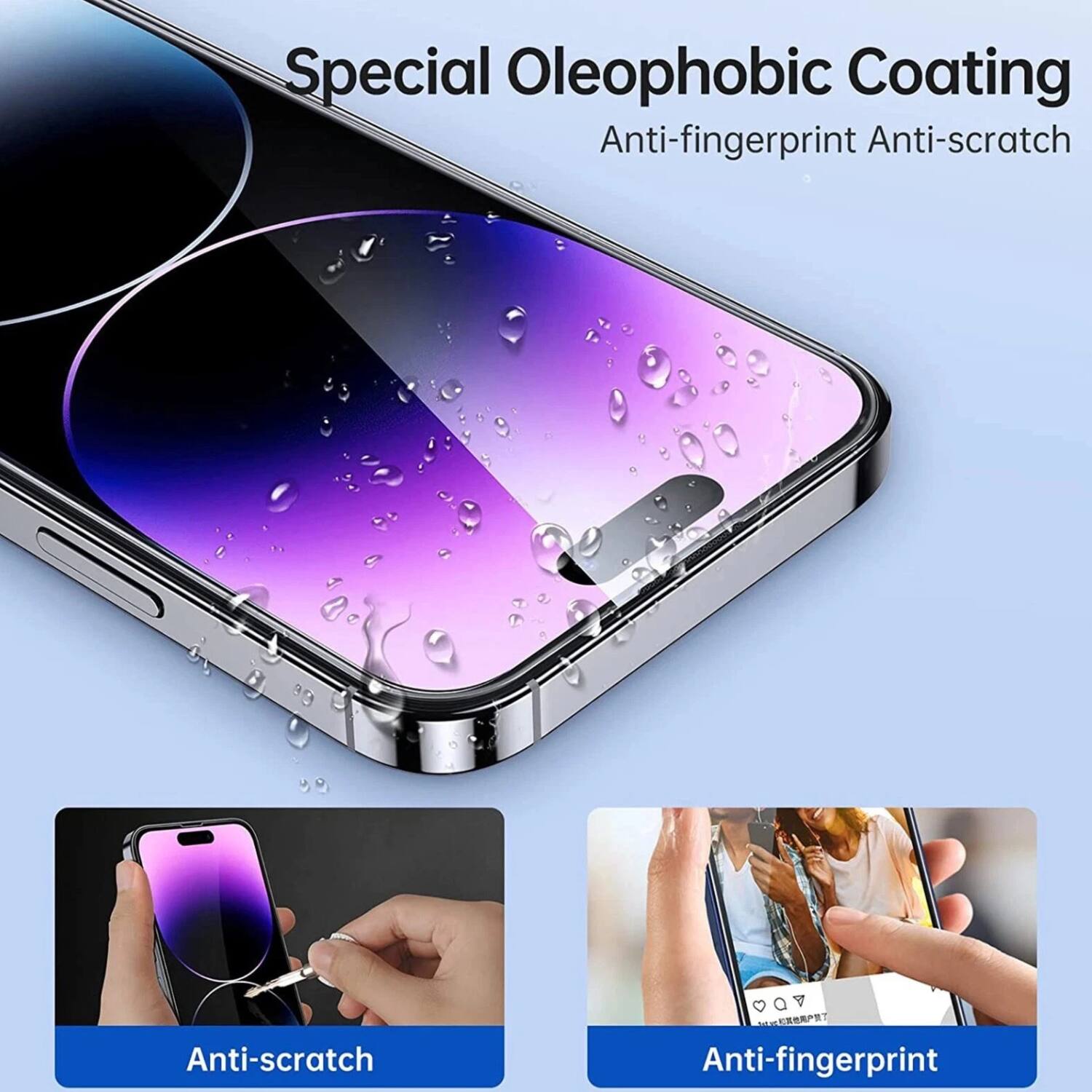 Special Oleophobic Coating  
Anti-fingerprint  
Anti-scratch