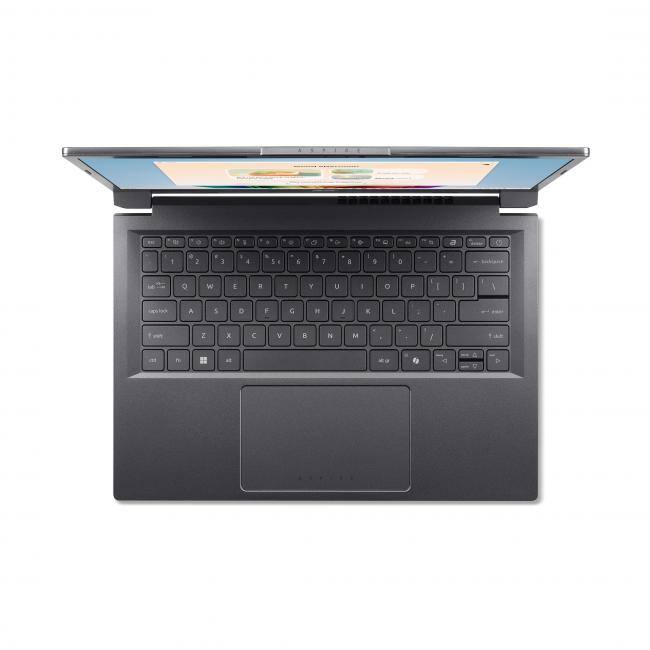 Alt View 3. Acer - Acer Aspire 14" WUXGA Touchscreen AI Copilot+ PC Ultra 5-226V 16GB RAM 512GB SSD Steel Gray - Steel Gray.