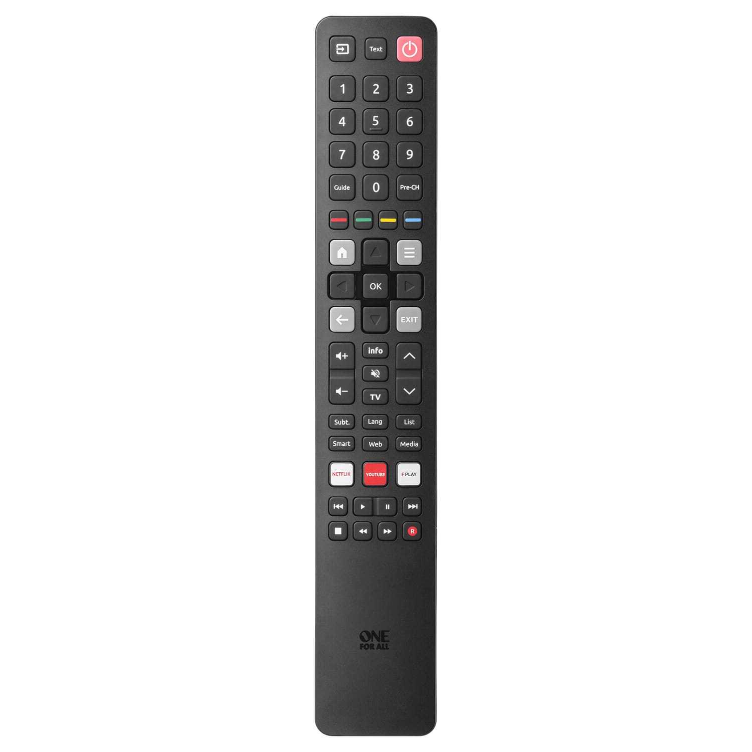 One for All - Replacement Remote for TCL TVs - Black