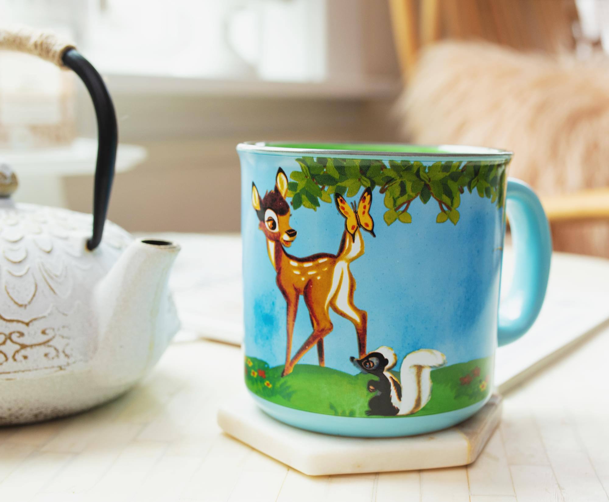 Alt View 4. Silver Buffalo - Disney Bambi Meadow Scene Ceramic Camper Mug | Holds 20 Ounces - Blue.