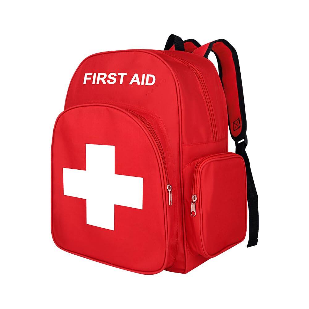 Cozy Serene Red Emergency Bag First Aid Backpack Empty Responder Trauma ...