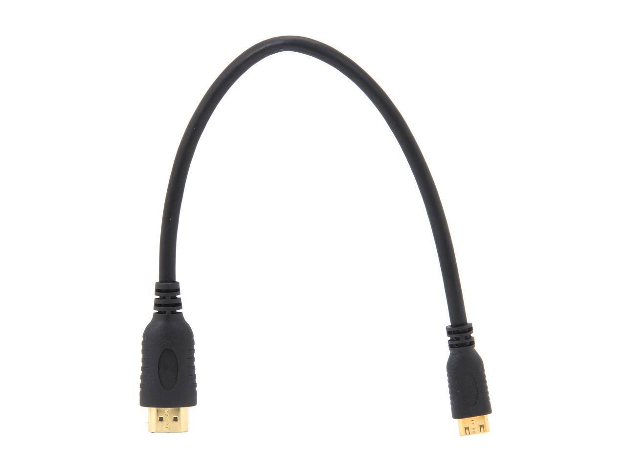 Alt View 1. StarTech.com - StarTech.com HDMIACMM1 1 ft. Black High Speed HDMI® Cable with Ethernet Male to Male.