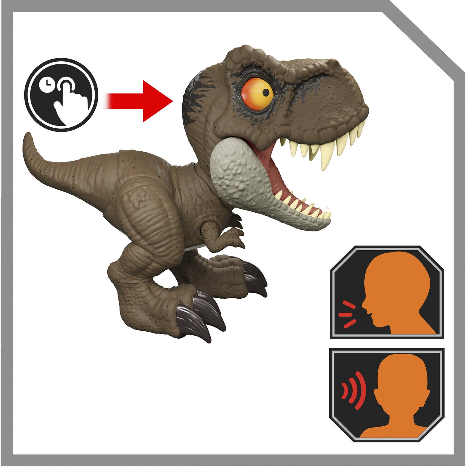 Alt View 2. Mattel - Mattel - Jurassic World Roar Command Tyrannosaurus Rex   - Collectibles - Multicolor.