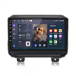Junsun - 9"2+64GB carplay Android 15 For Jeep Wrangler 2018-2021 Car Stereo Radio GPS Navi BT WIFI RDS DSP SWC FM - Black