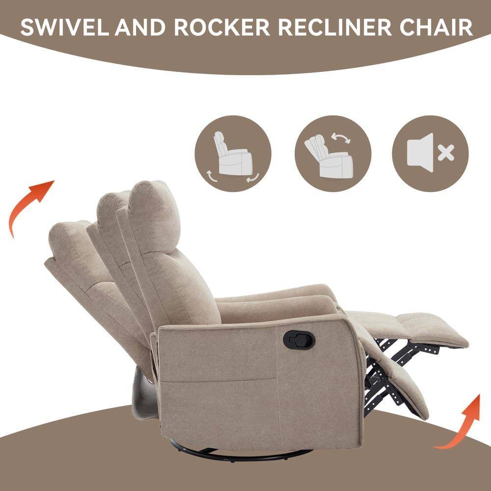 SWIVEL AND ROCKER RECLINER CHAIR
