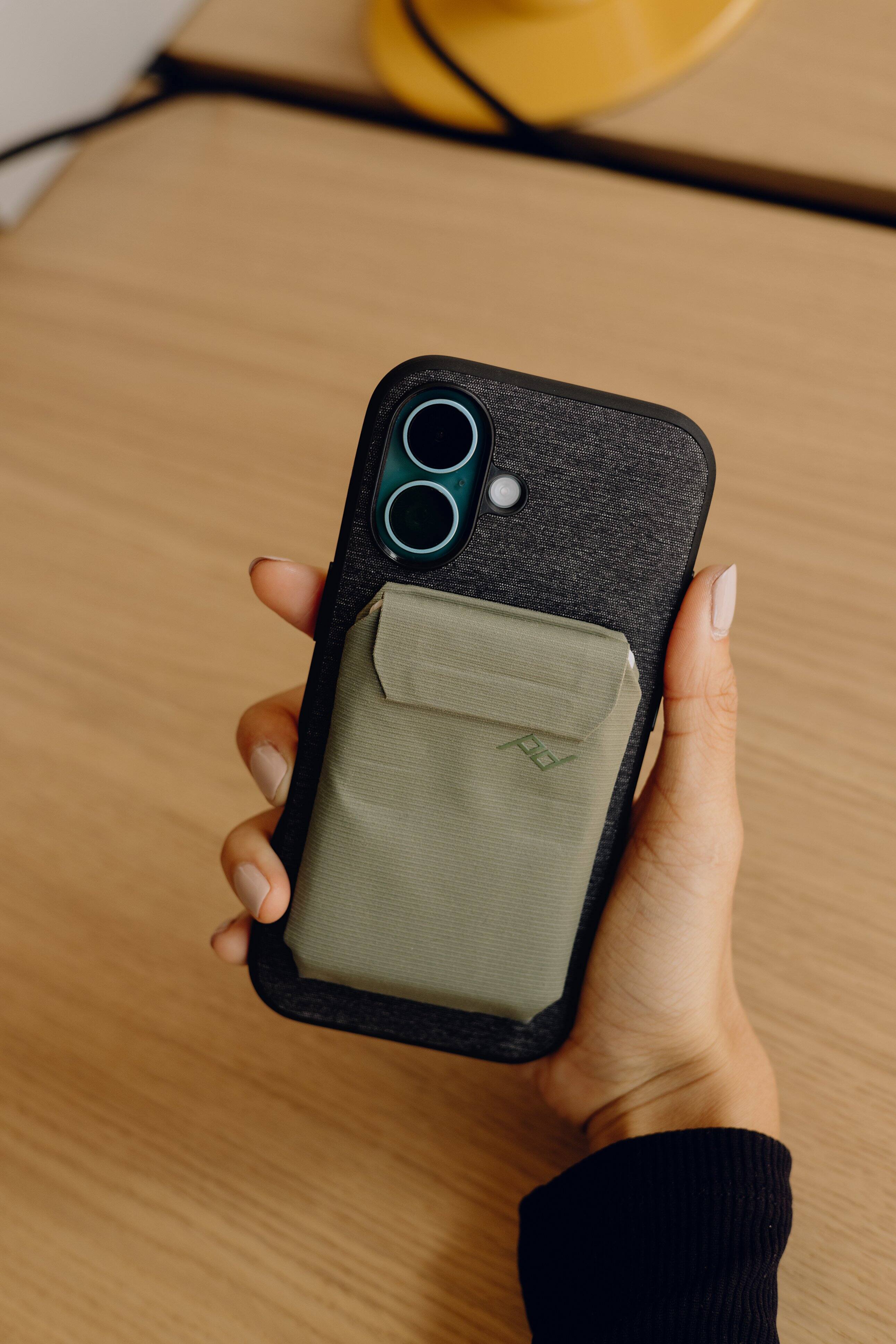 Alt View 4. Peak Design - Everyday Fabric Case for iPhone 16 Plus - Charcoal.