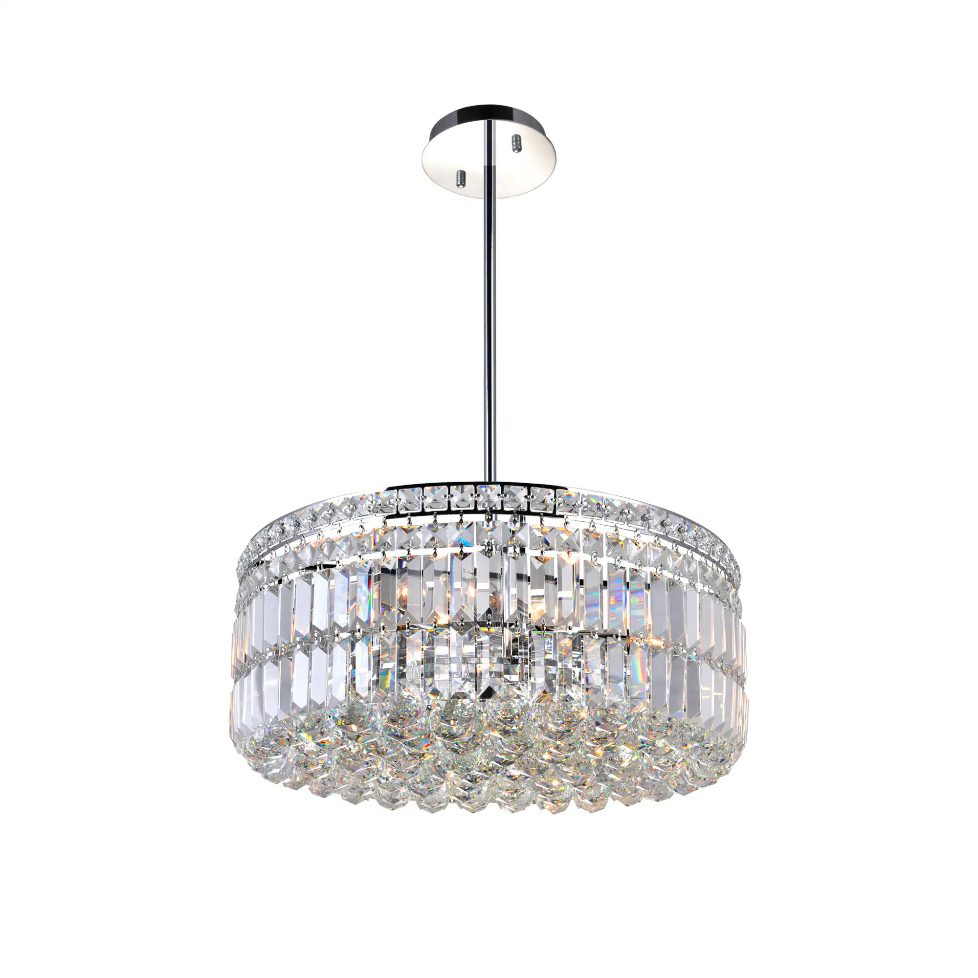 CWI Lighting - Colosseum 8 Light Down Chandelier With Finish - Chrome