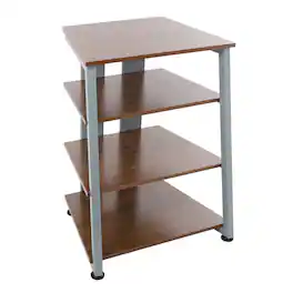 Stock Preferred - 4-Tier 78cm AV Media Stand with Storage Shelves - Gray, Brown