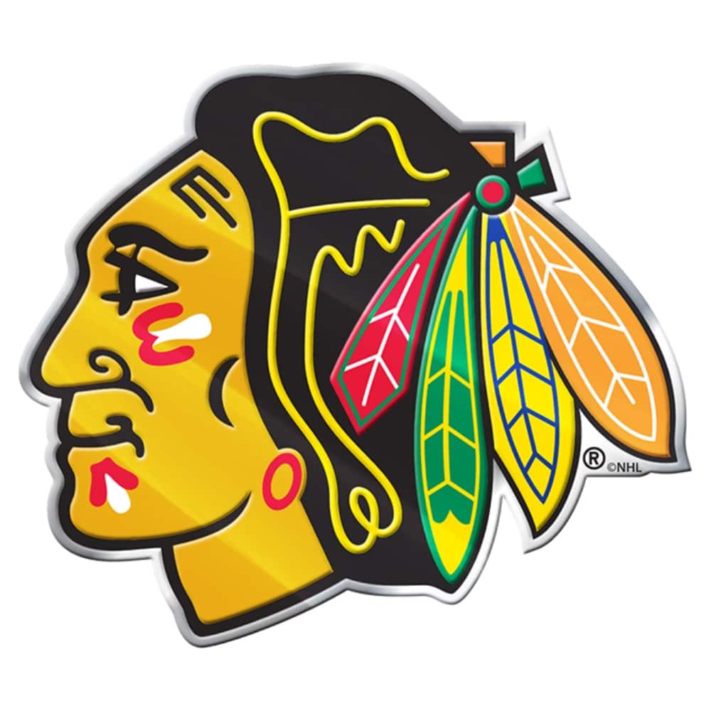 TCL - Chicago Blackhawks NHL Licensed Full Color Aluminum Team Emblem - Multi