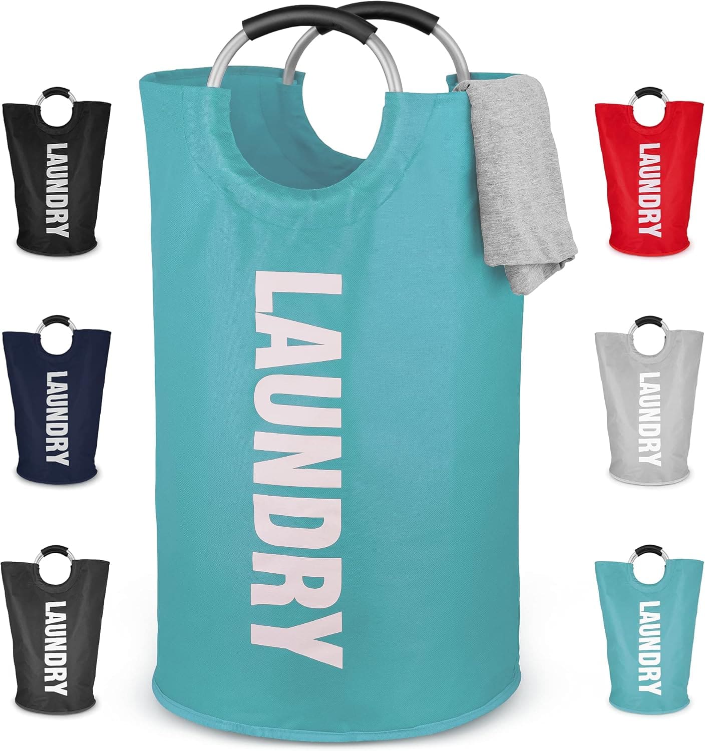 Zulay Kitchen - Zulay Home 82L Large Heavy Duty Laundry Basket Collapsible - Non-Slip Padded Laundry Bag With Handles - Teal price history on PriceWatchPro