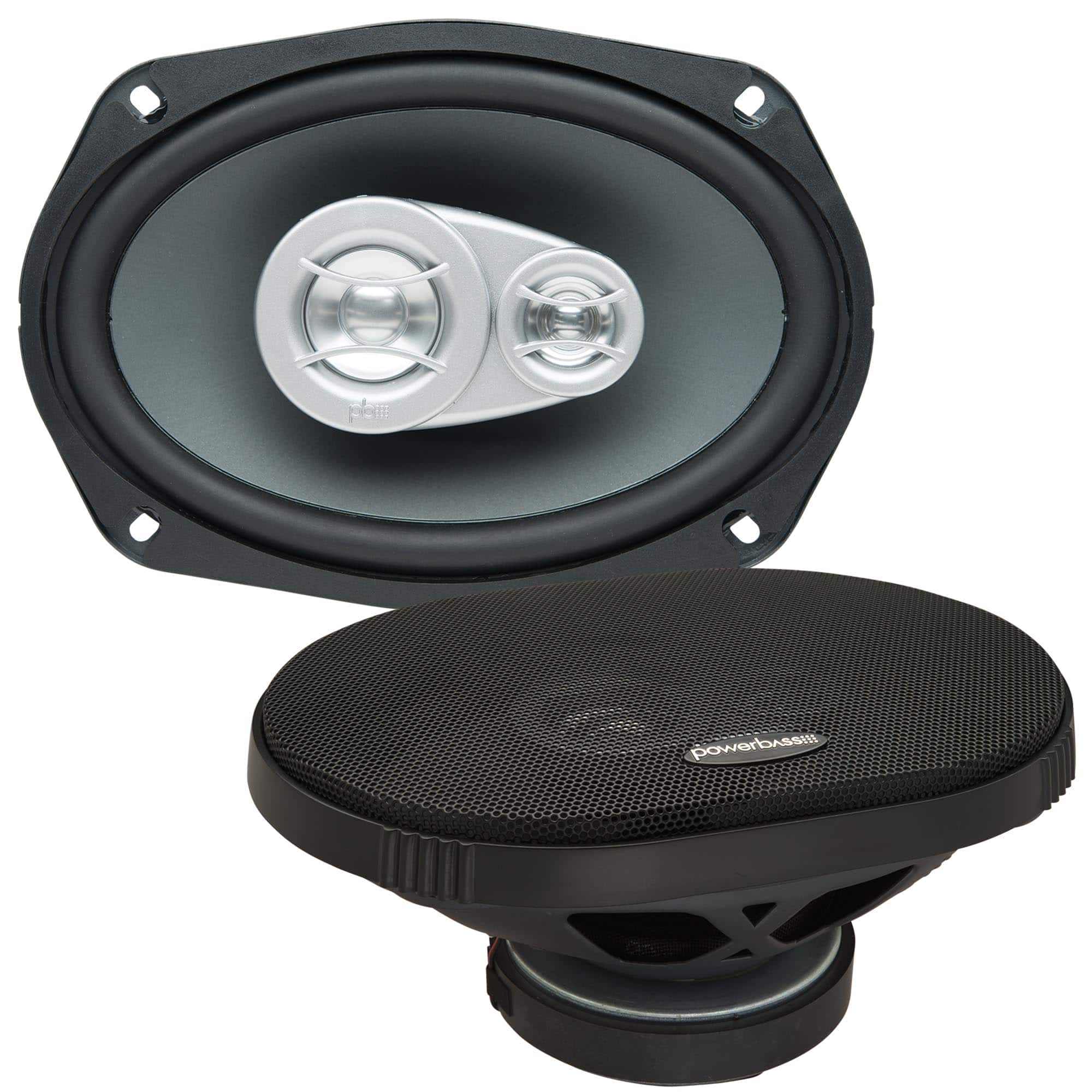Powerbass - OE-693 - 6x9" 3-Way Speaker 2-Ohm - Pair - Black/Gray