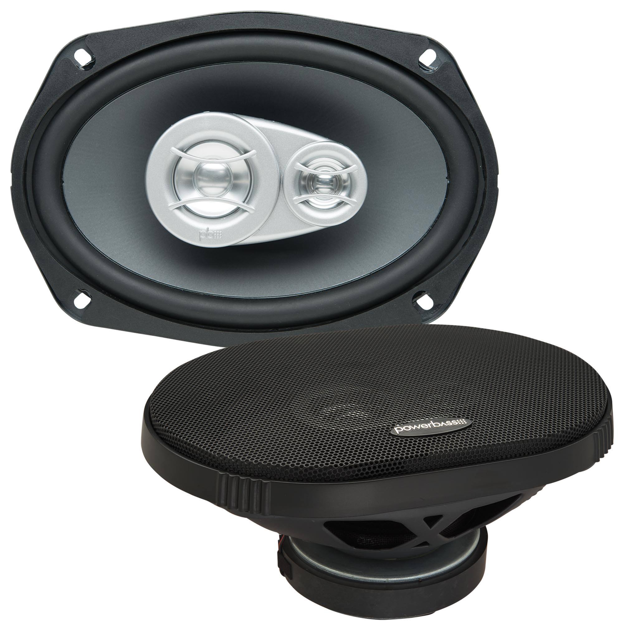 Front. Powerbass - PowerBass OE-693 - 6x9" 3-Way Speaker 2-Ohm - Pair - Black/Gray.