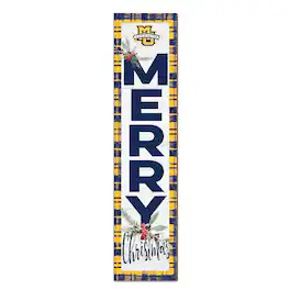 Jardine - Marquette Golden Eagles 12'' x 48'' Outdoor Merry Christmas Leaner - White