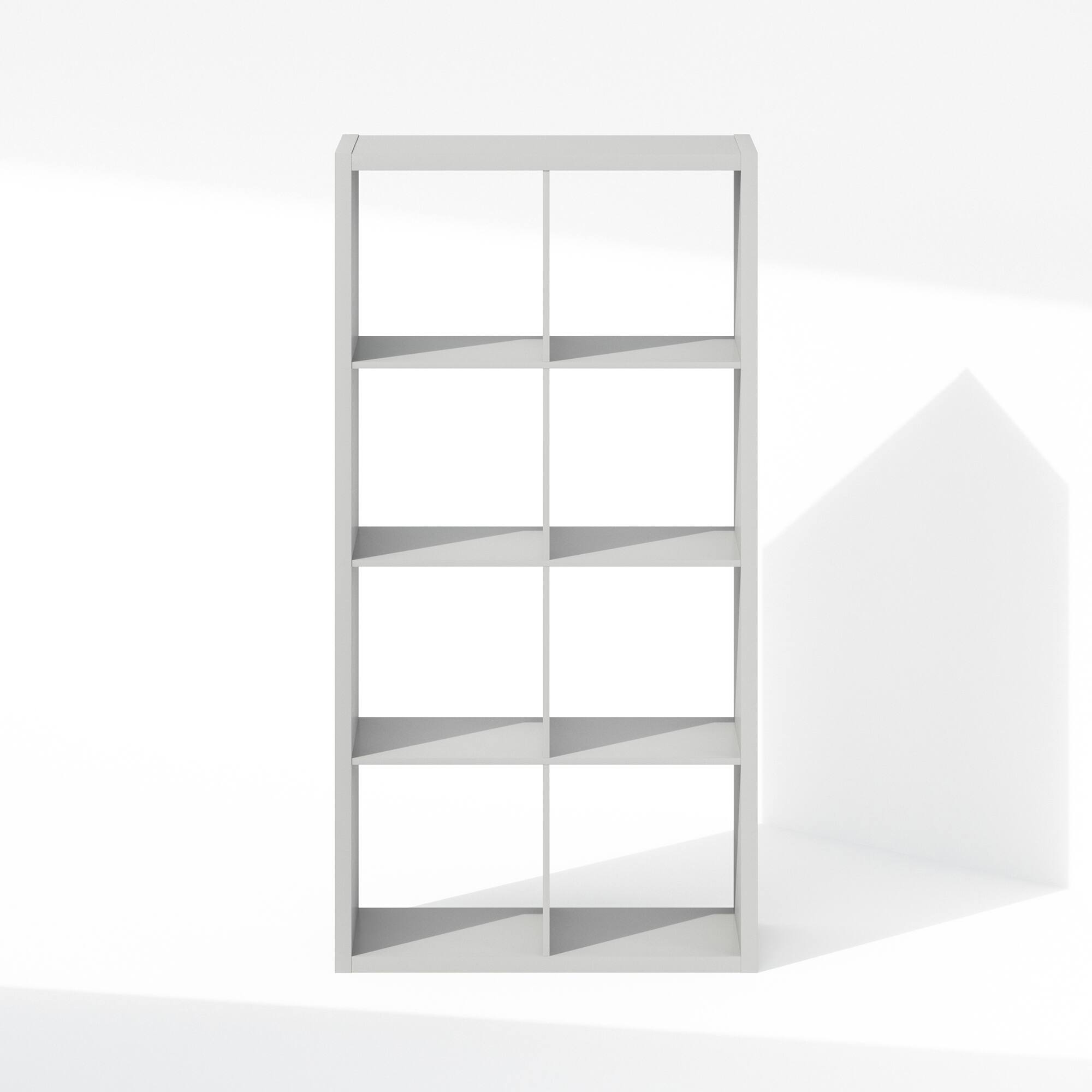 Alt View 2. Furinno - Cubic Open Back Multipurpose Clothing & Closet Storage Organizer Shelf, 8-Cube - Light Grey.