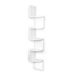 Danya B - Five Tier Corner Wall Shelf - White