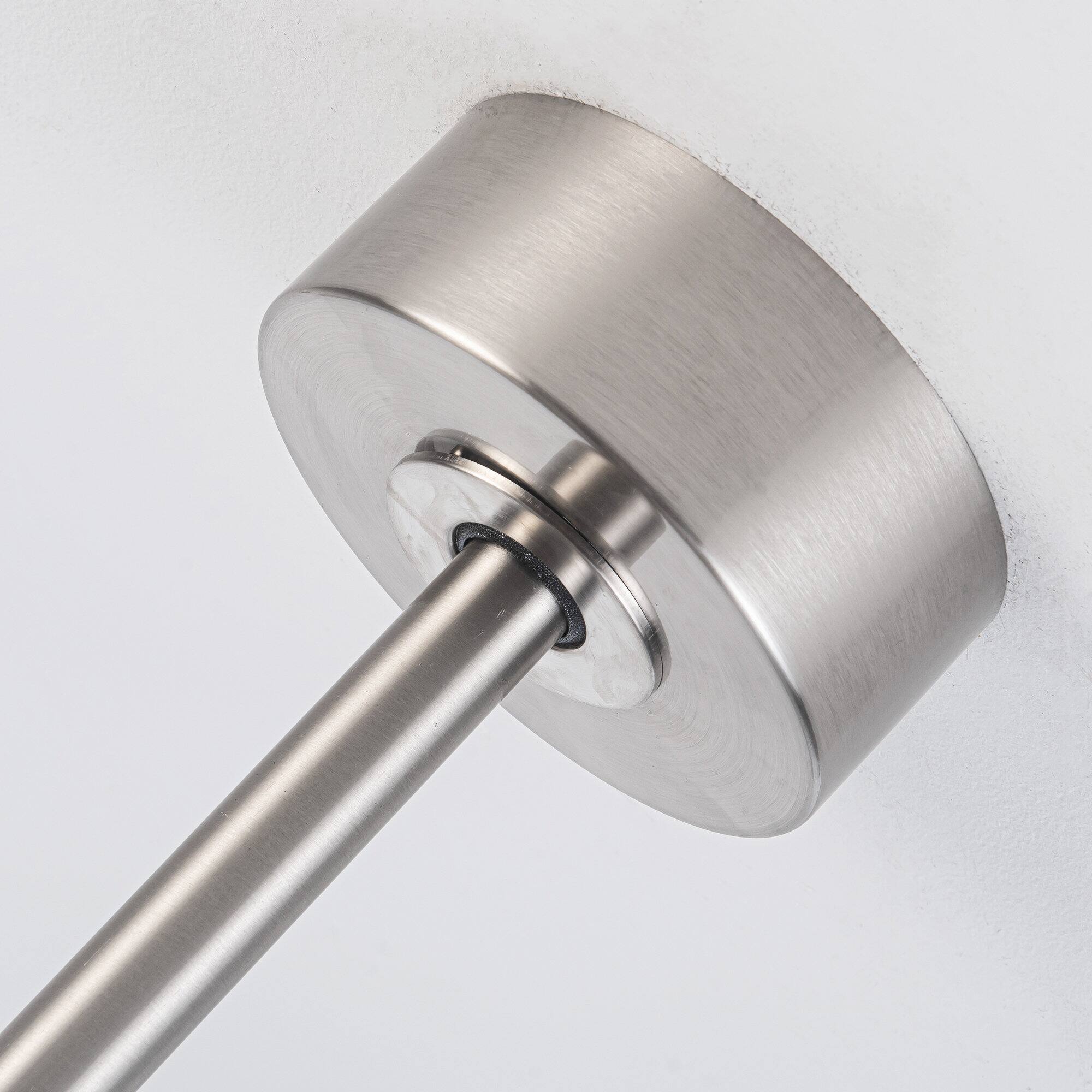 Alt View 9. Parrot Uncle - 60" Modern Brushed Nickel Ceiling Fan with LED and Remote - Brushed Nickel.