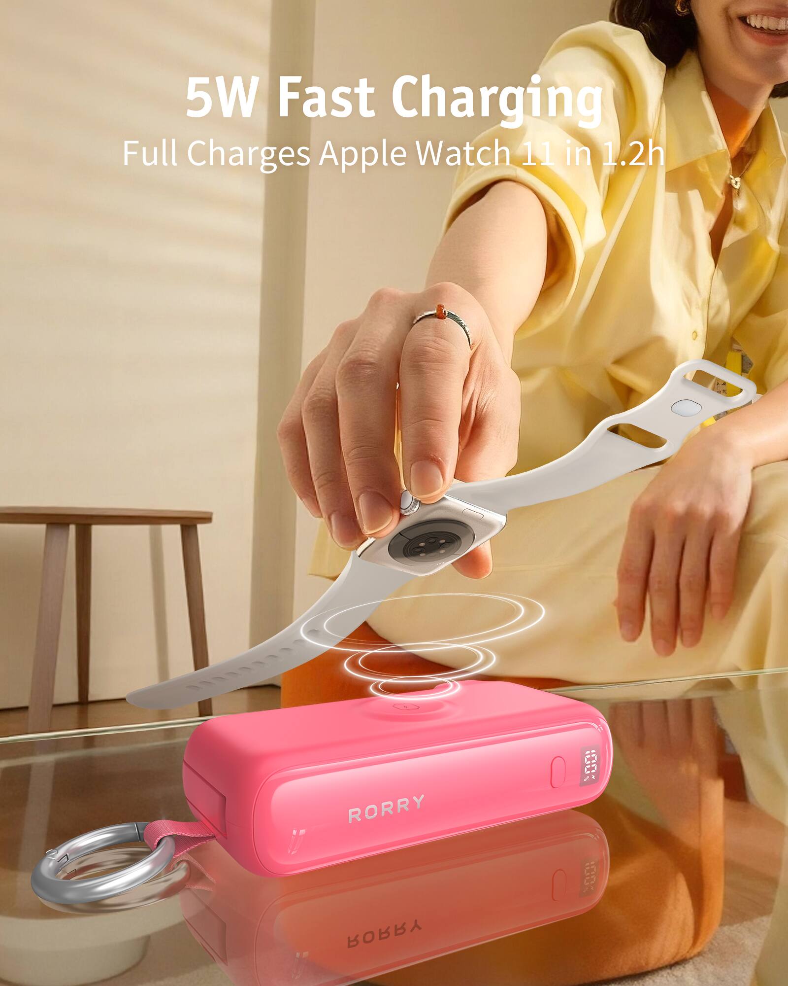 5W Fast Charging Full Charges Apple Watch 11 in 1.2h

Artimitions,
RORRY YRROR
SANCI OLD