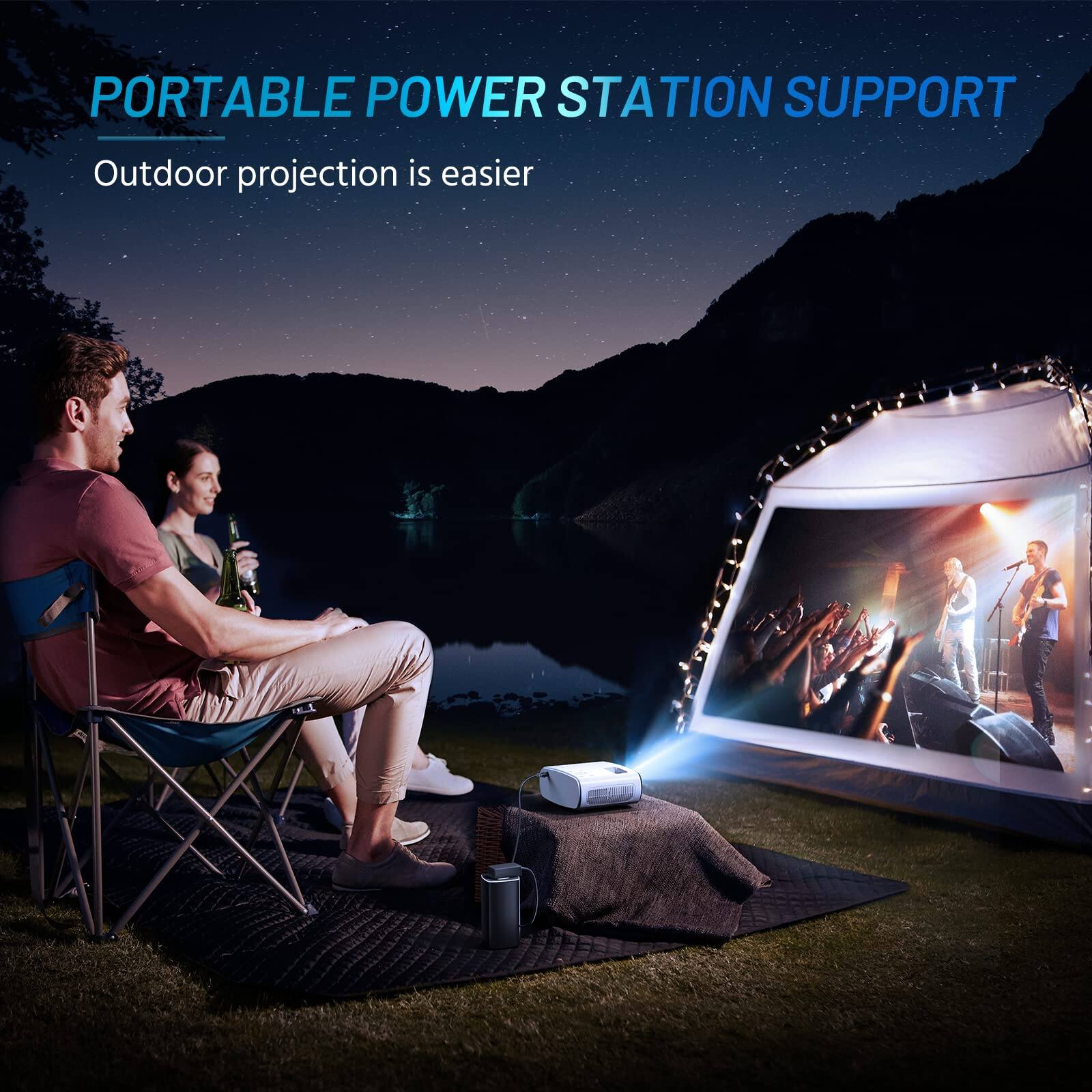 PORTABLE POWER STATION SUPPORT
Outdoor projection is easier