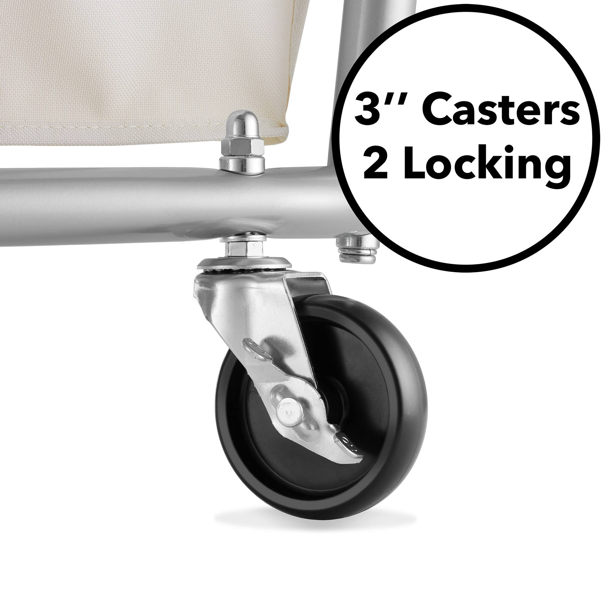 3" Casters  
2 Locking