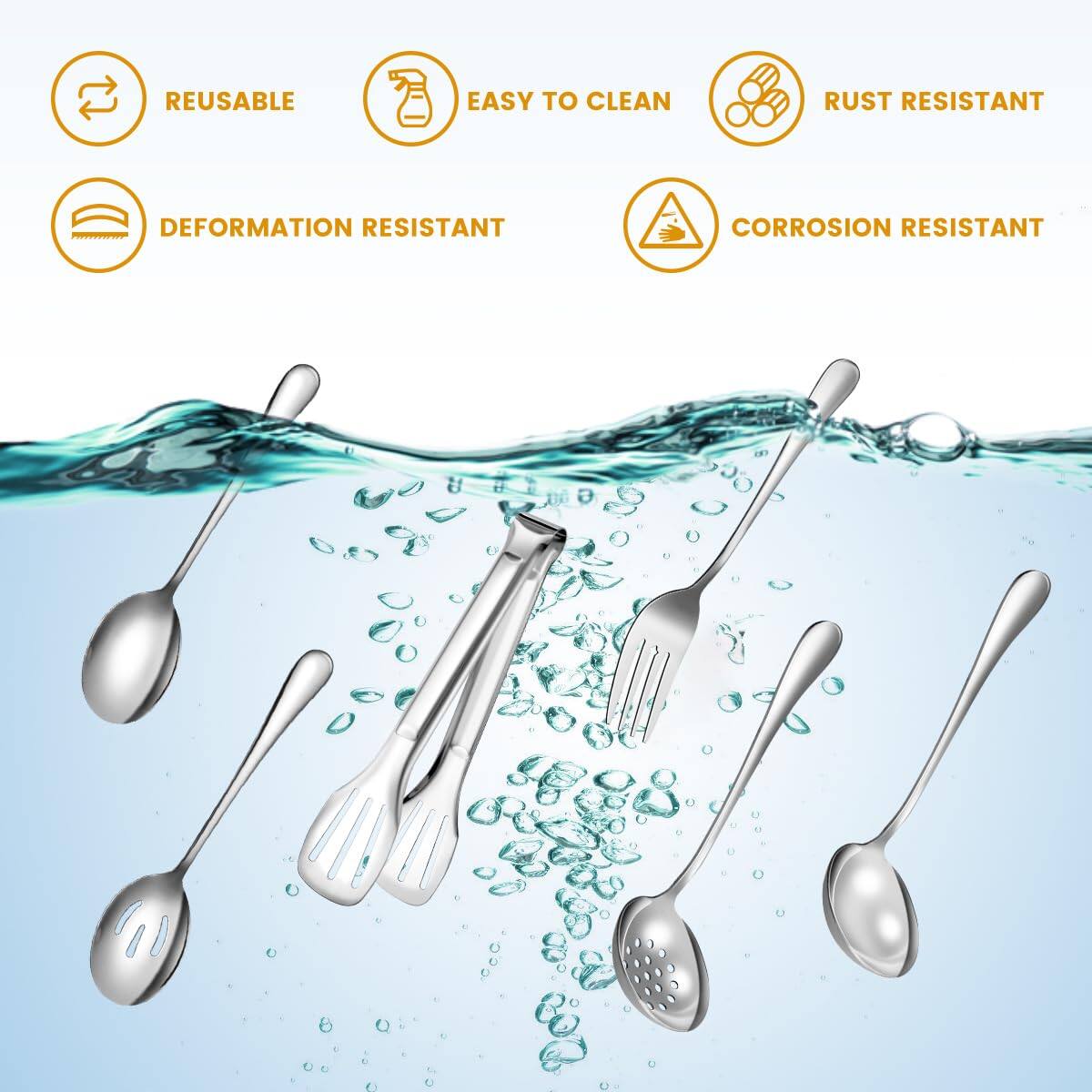 REUSABLE  
EASY TO CLEAN  
RUST RESISTANT  
DEFORMATION RESISTANT  
CORROSION RESISTANT