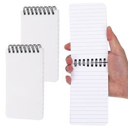 Unique Bargains - 2pcs 3x5 Inch Pocket Sketchbook, Top Spiral Mini Lined Notebook 80GSM 60 Sheets/120 Pages Hard Cover Travel - White
