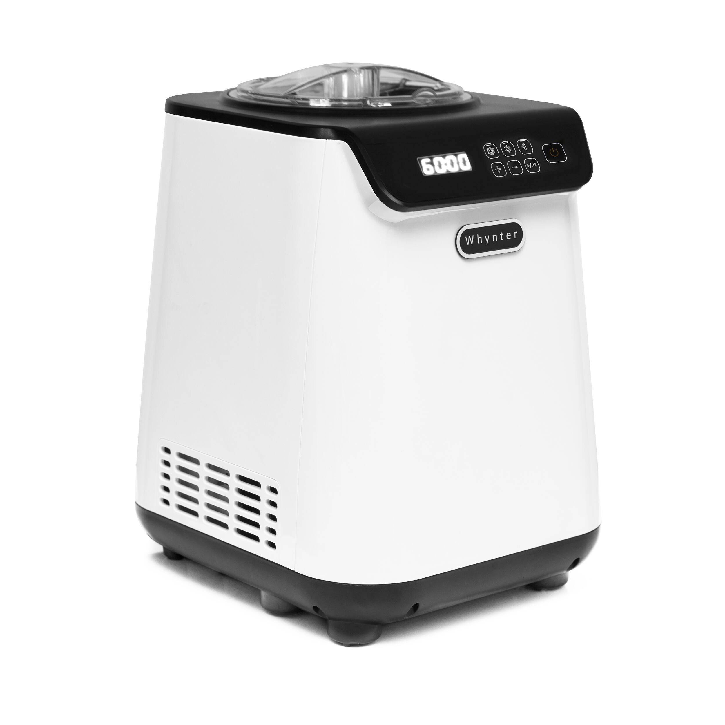 Alt View 1. Whynter - Whynter 1.28 Quart Compact Upright Automatic Ice Cream Maker with Stainless Steel Bowl Limited Black and White Edition - White.