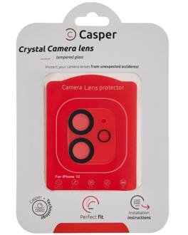 Casper - Camera Lens Protector Compatible For iPhone 12 - Crystal Full Cover - Clear/Transparent