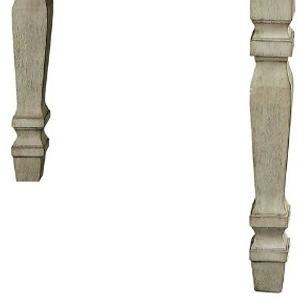 Alt View 3. Manhattan Lane - Holcroft Transitional Style Dining Table, Antiqued White - Antiqued White.