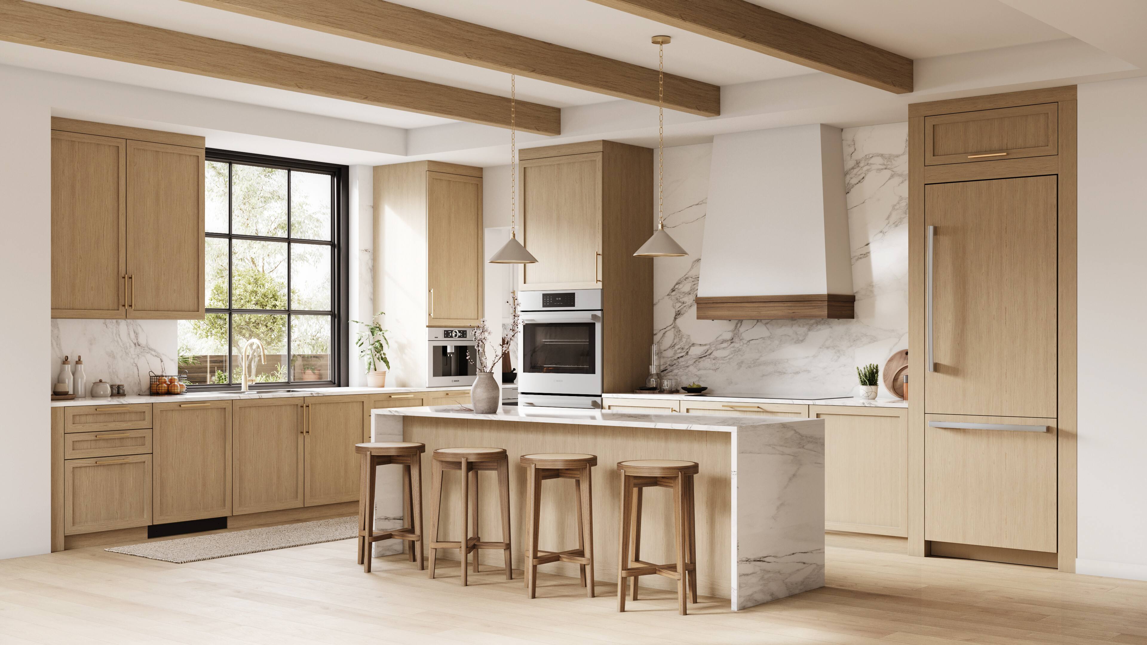 Alt View 16. Bosch - Benchmark Series 16.5 Cu. Ft. Bottom-Freezer Counter-Depth Smart Refrigerator - Custom Panel Ready.