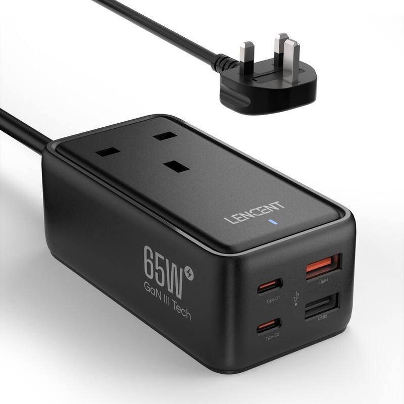 LENCENT I 6610* GaN III Tech  
Type-C1 Type-C2  
USB1 USB2