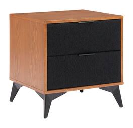 Hivvago - Zarif Nightstand - Black & Walnut
