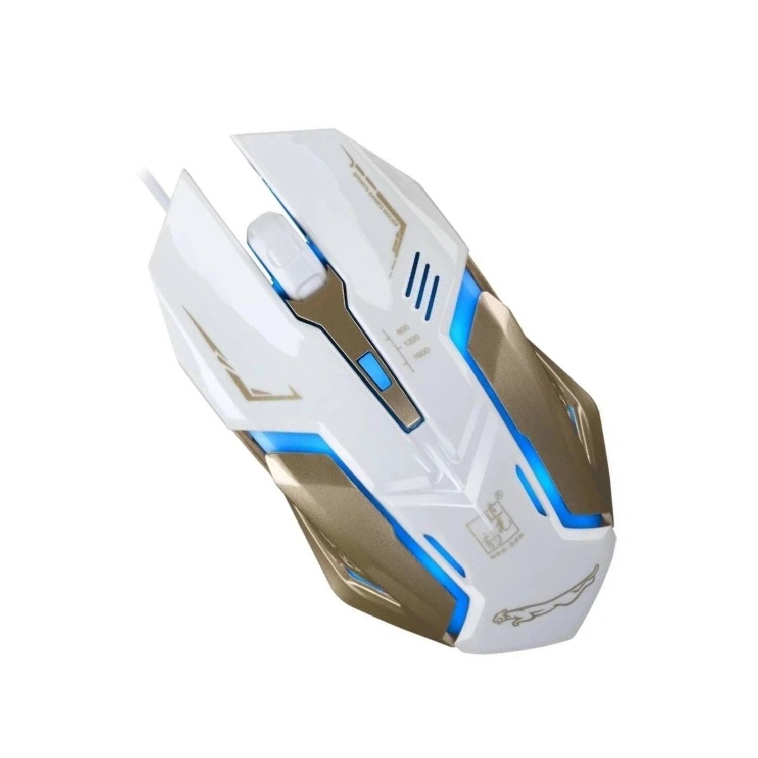 Left. Stock Preferred - USB Wired Gaming Mouse with LED Breathing Lights White - White.