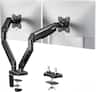 Acer - Dual Monitor Arm, Fully Adjustable Gas Spring Monitor Stand for 17–32″ Screens, Computer Desk Arm with VESA Mounts - Black