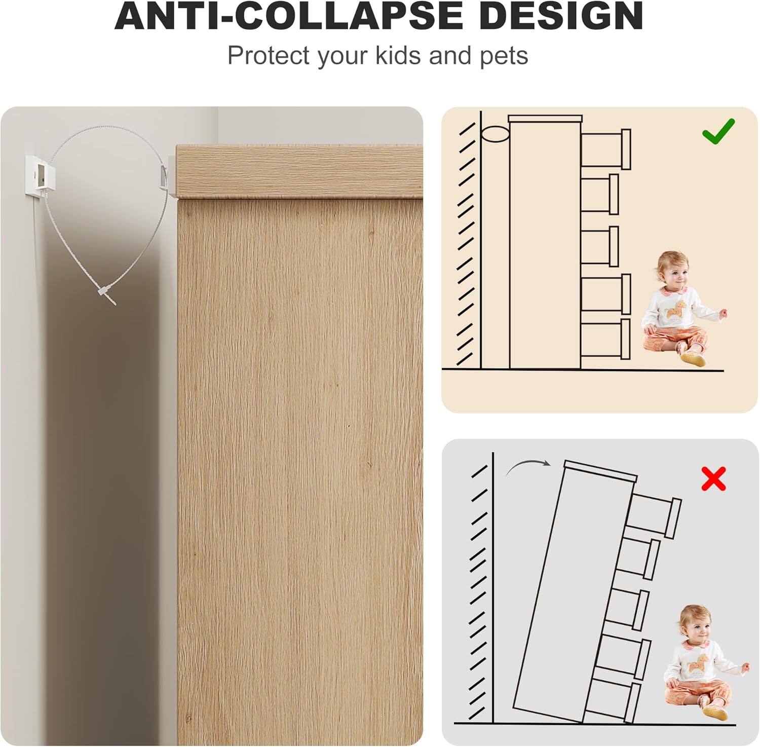ANTI-COLLAPSE DESIGN  
Protect your kids and pets