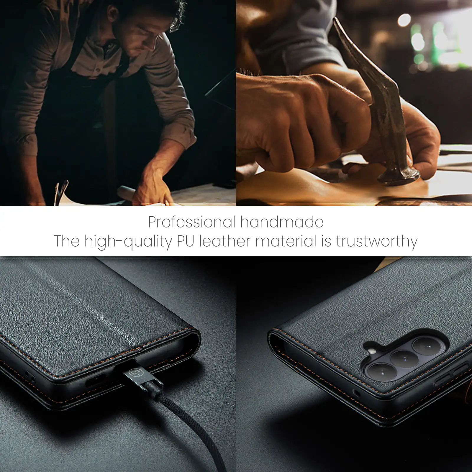 Professional handmade  
The high-quality PU leather material is trustworthy