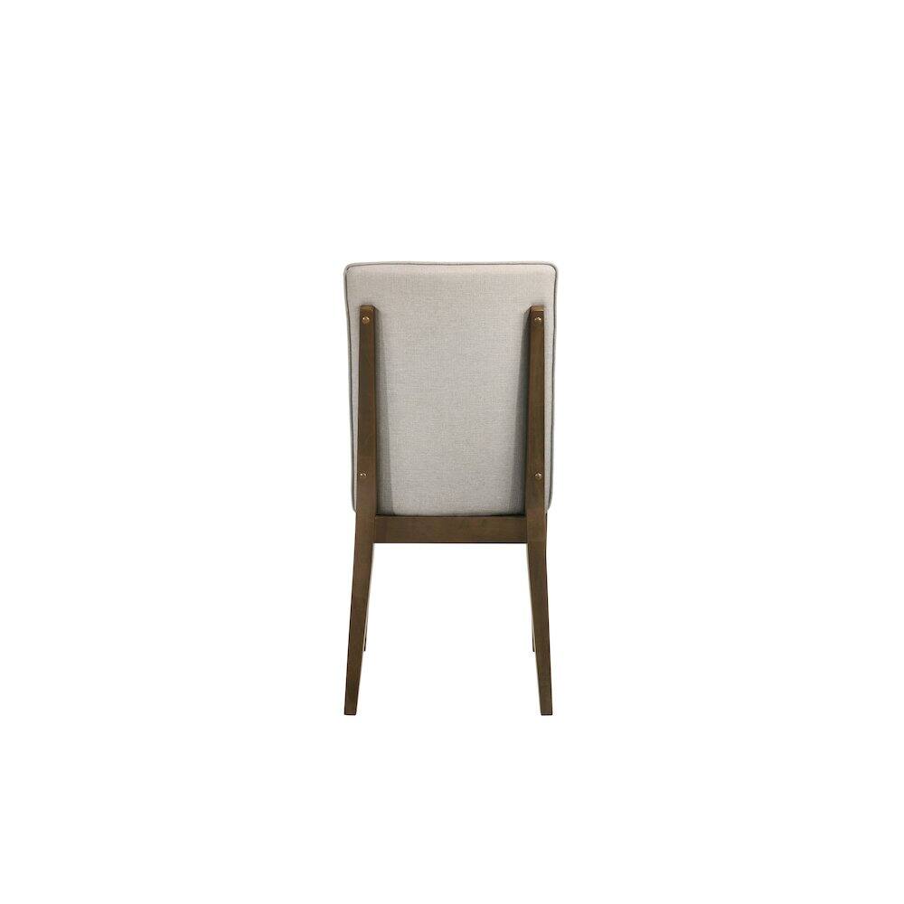 Alt View 4. New Classic Furniture - Maggie Dining Chair W/Natural Cushion-Walnut, Set of 2 - Brown.