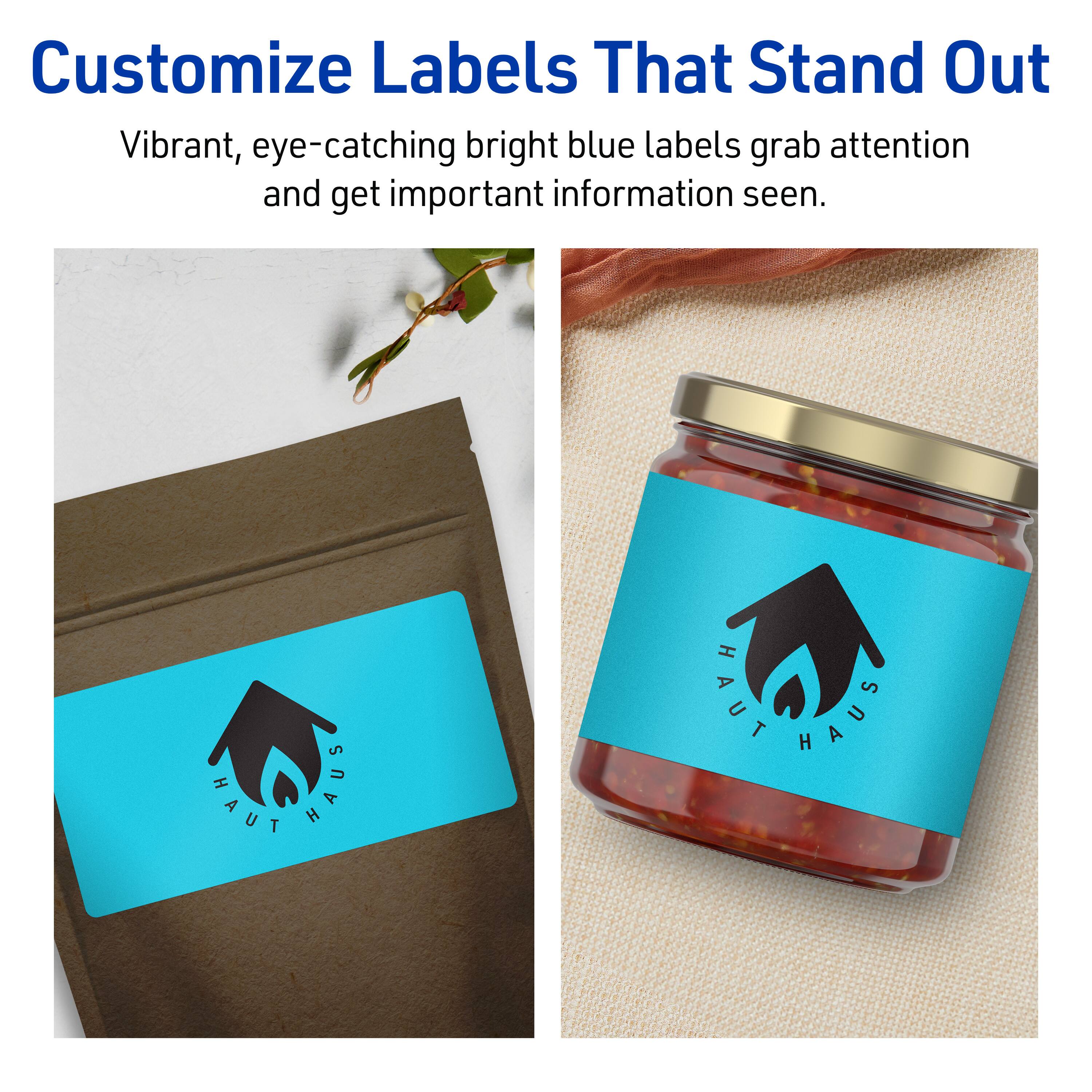 Customize Labels That Stand Out

Vibrant, eye-catching bright blue labels grab attention and get important information seen.

HAUT HAUS