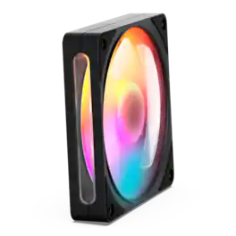 NZXT - F120 RGB Fan - 120mm PWM RGB Computer Case Fan with 8-LED Lighting - Black