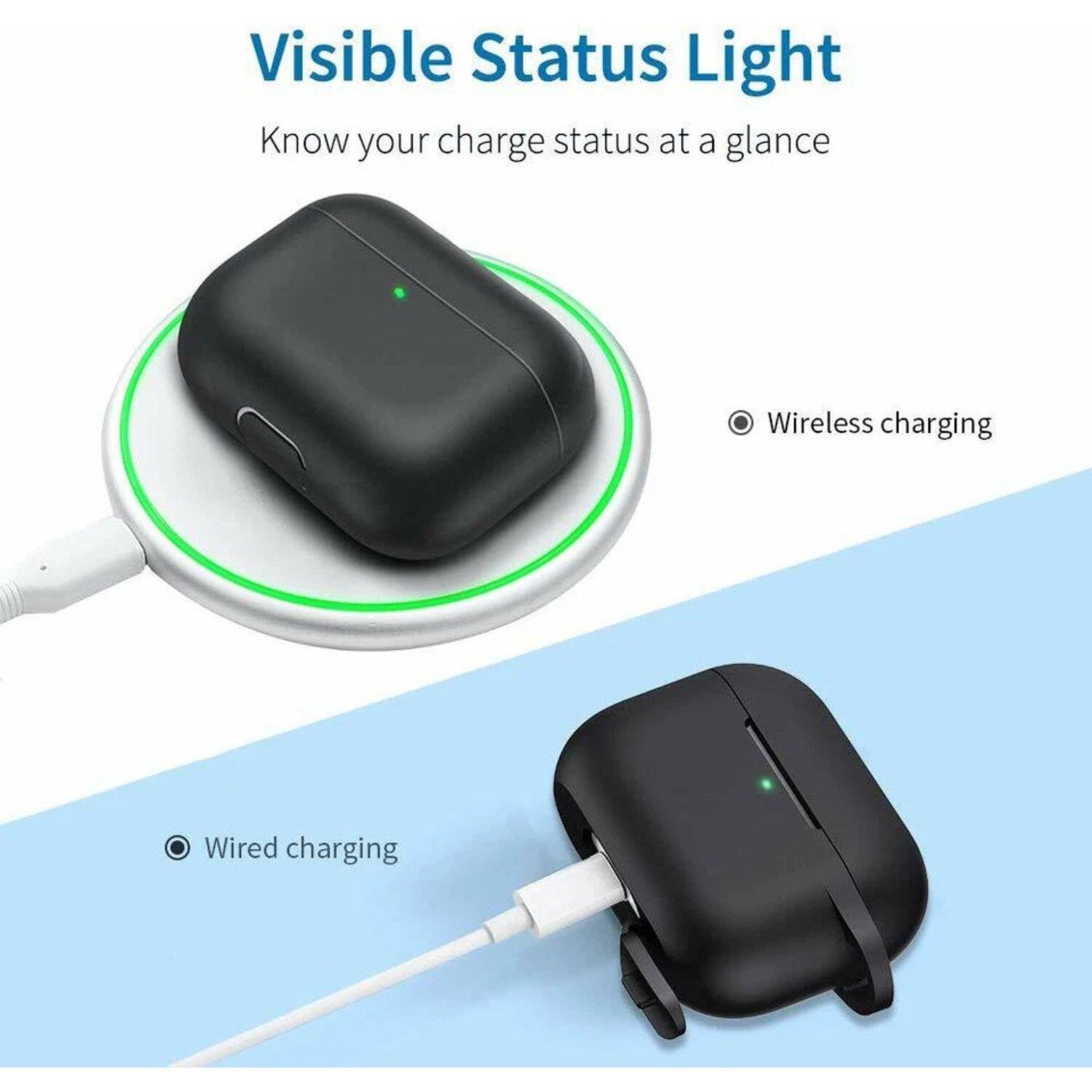 Visible Status Light  
Know your charge status at a glance  

Wireless charging  
Wired charging