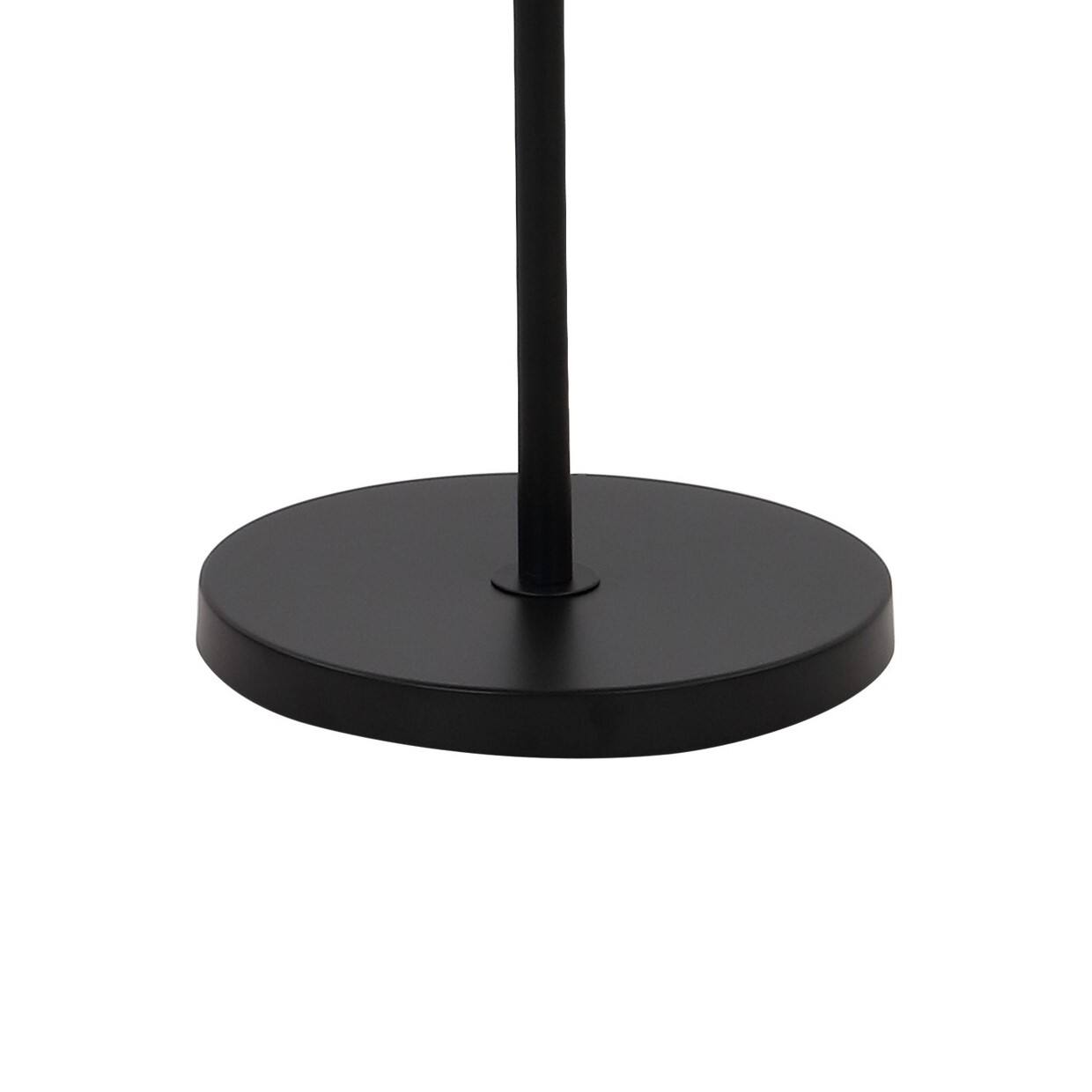 Alt View 3. Jonathan Y - Sylva 72.5" 3-Light Mid-Century Modern Head-Adjustable Iron LED Arc Floor Lamp, Black - Black.