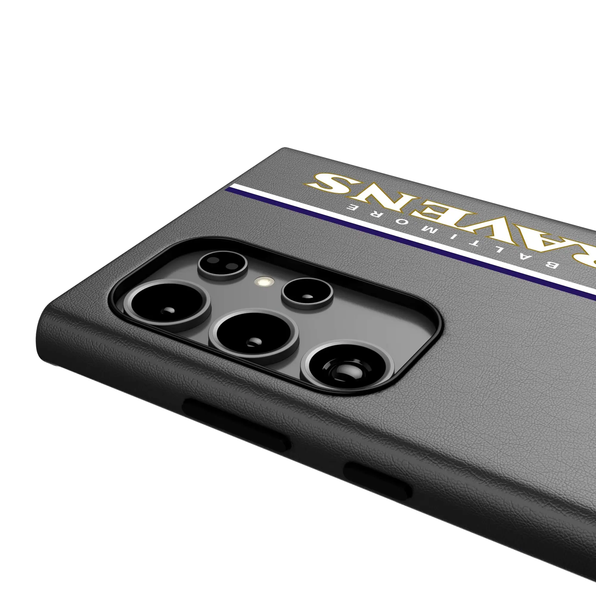 Alt View 2. Keyscaper - Baltimore Ravens Galaxy Magnetic Bump Case - S25 Ultra - Black.