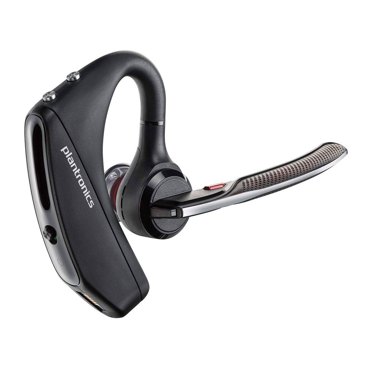 Front. Poly - Plantronics Voyager 5200 Wireless Bluetooth Headset.