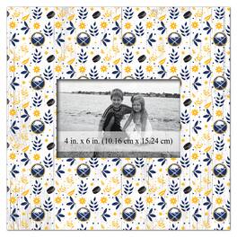 Fan Creations - Buffalo Sabres 10'' x 10'' Floral Pattern Frame - Multicolor