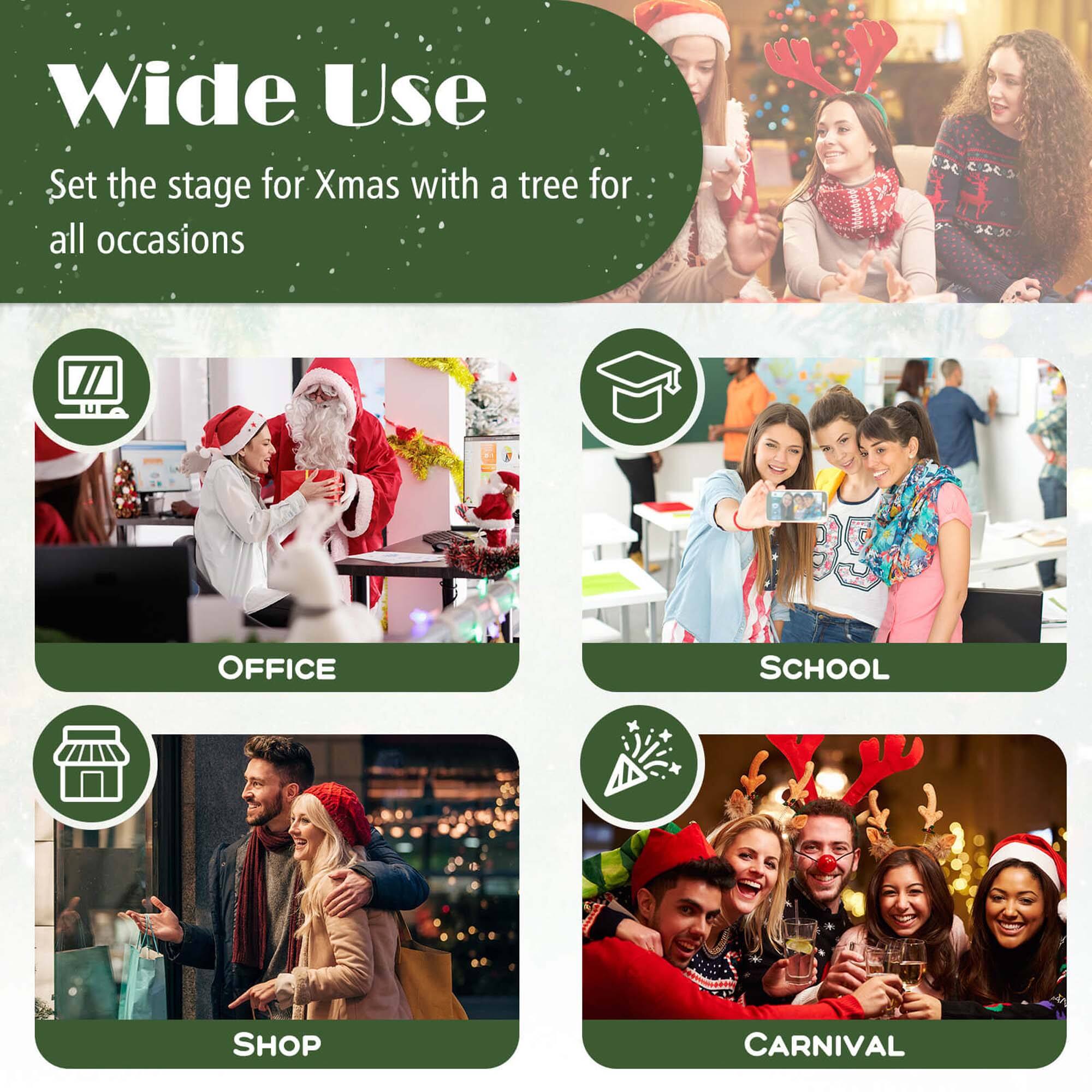 Wide Use Set the stage for Xmas with a tree for all occasions

V/A 19
OFFICE
SCHOOL
SHOP
CARNIVAL