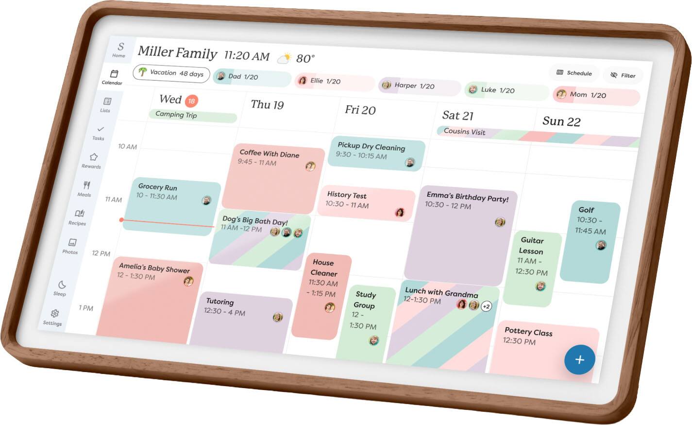 Skylight Calendar 2: 15 Inch Touchscreen Smart Calendar and Chore Chart ...