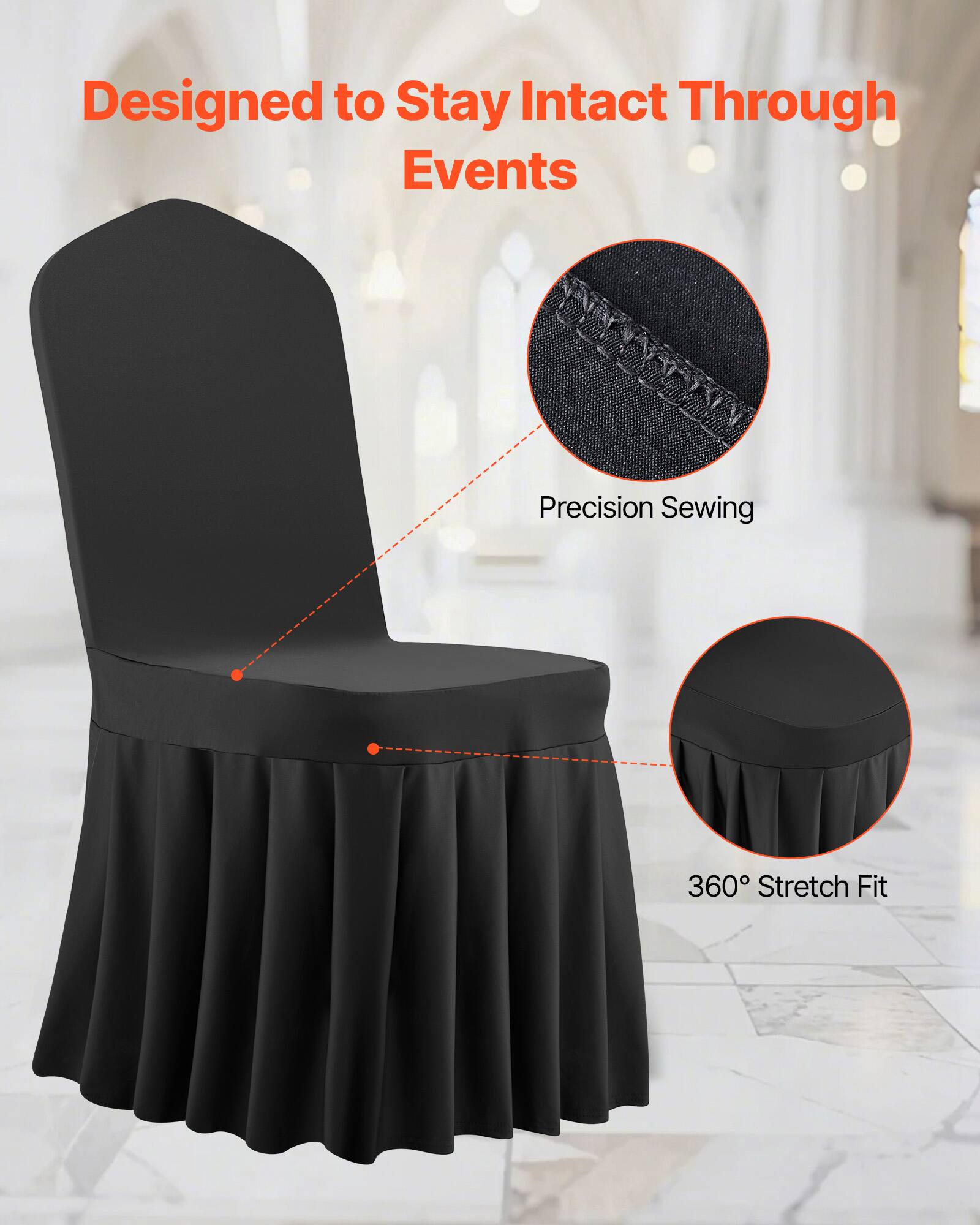 Designed to Stay Intact Through Events

Precision Sewing

360° Stretch Fit