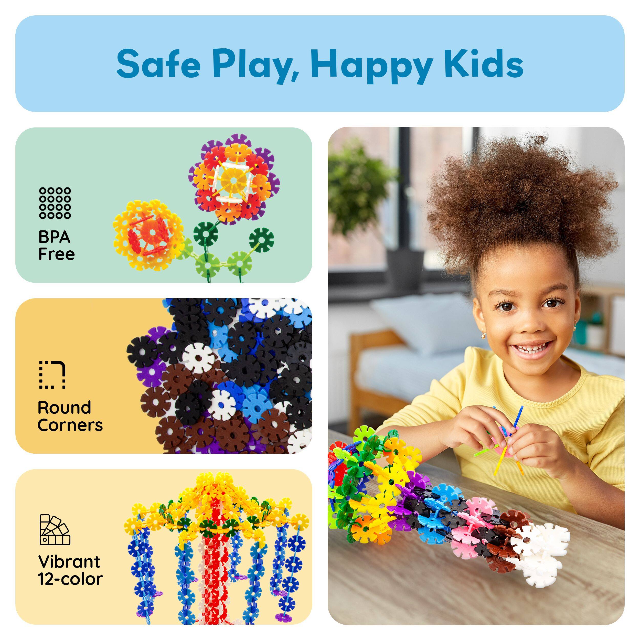 Safe Play, Happy Kids  
BPA Free  
Round Corners  
Vibrant 12-color