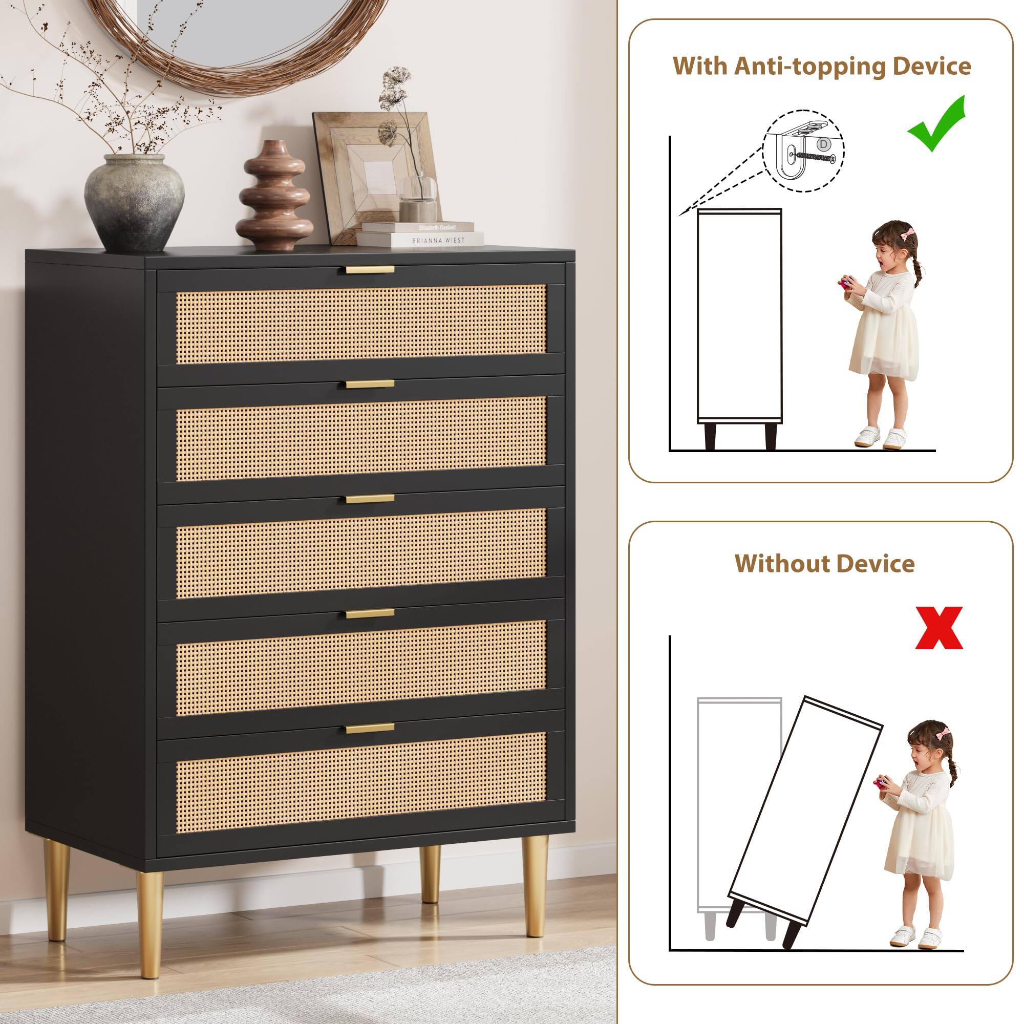 With Anti-topping Device  
ORIASNA REU

Without Device