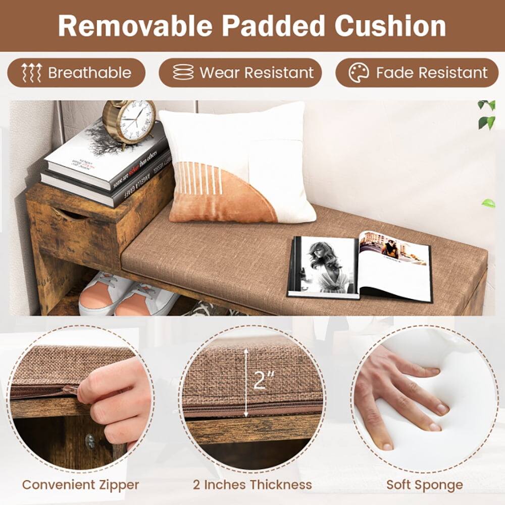 Removable Padded Cushion  
Breathable  
Wear Resistant  
Fade Resistant  

Convenient Zipper  
2 Inches Thickness  
Soft Sponge