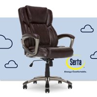Serta - Garret Bonded Leather Executive Office Chair with Premium Cushioning - Brown - Front_Zoom